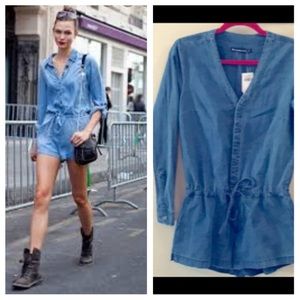 🌿Abercrombie Denim Chambray Romper NWT